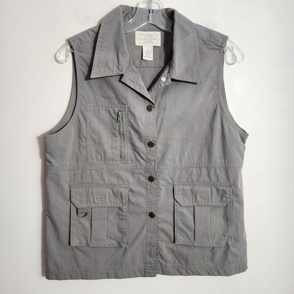 Vintage Cherokee Travel Gear safari button front cargo pocket vest womans size M - Picture 11 of 11